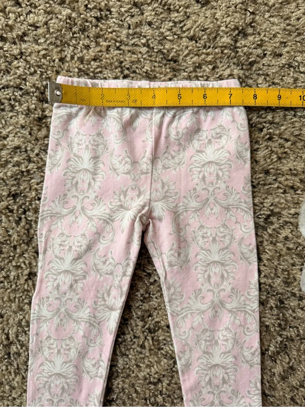 Baby Girl Gray & Pink Ruffled Matching Set with Floral Leggings